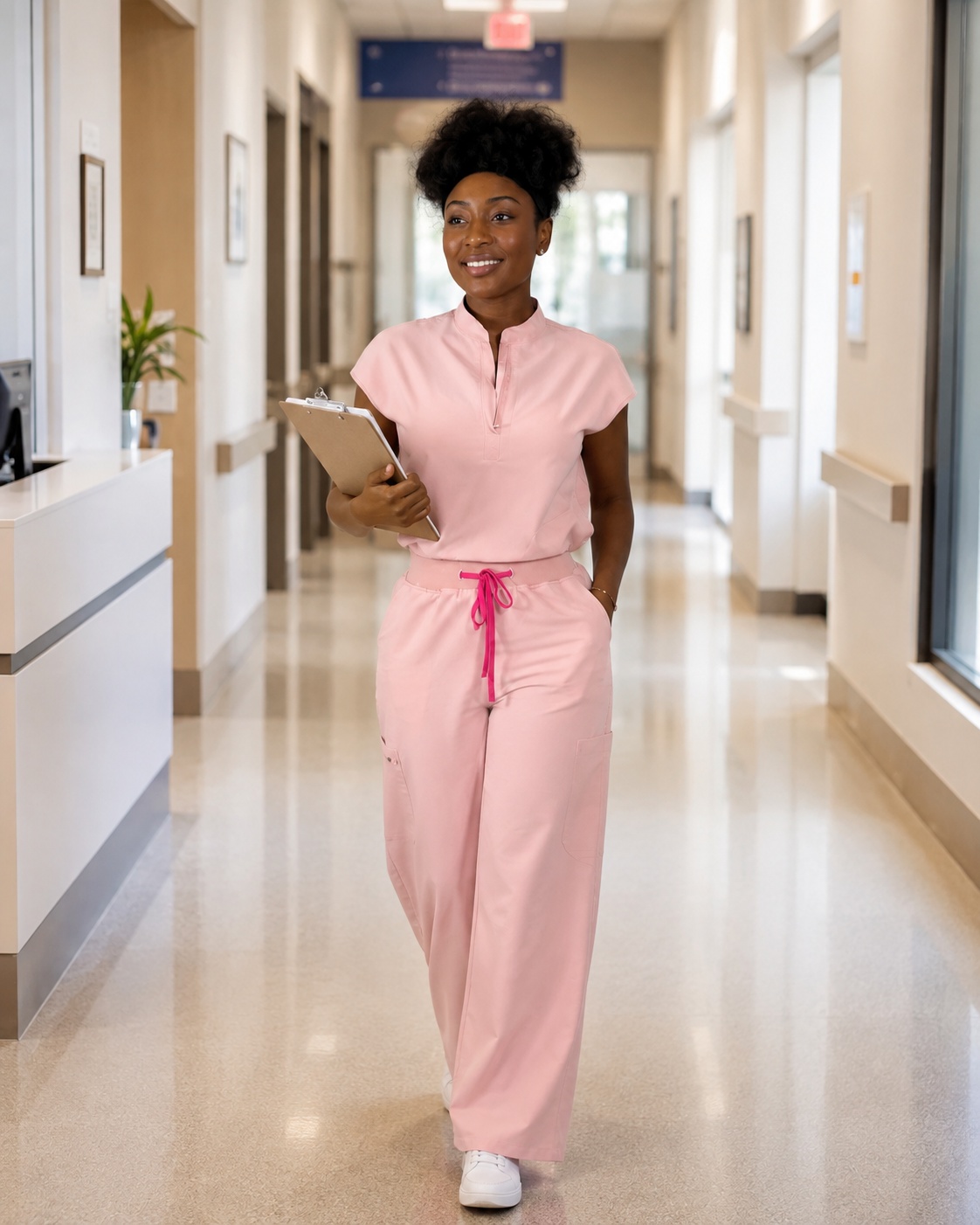 Wide Leg Set — Blush Pink
